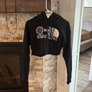 The North Face Black Cropped Hoodie